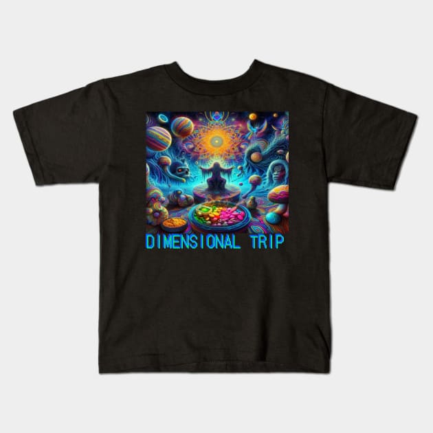 Dimensional Trip Kids T-Shirt by Out of the world